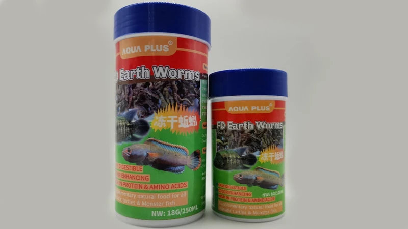 aquarium Freeze Dried earth worms for fish aquarium Freeze Dried earth worms for fish